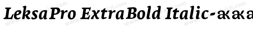 LeksaPro ExtraBold Italic字体转换